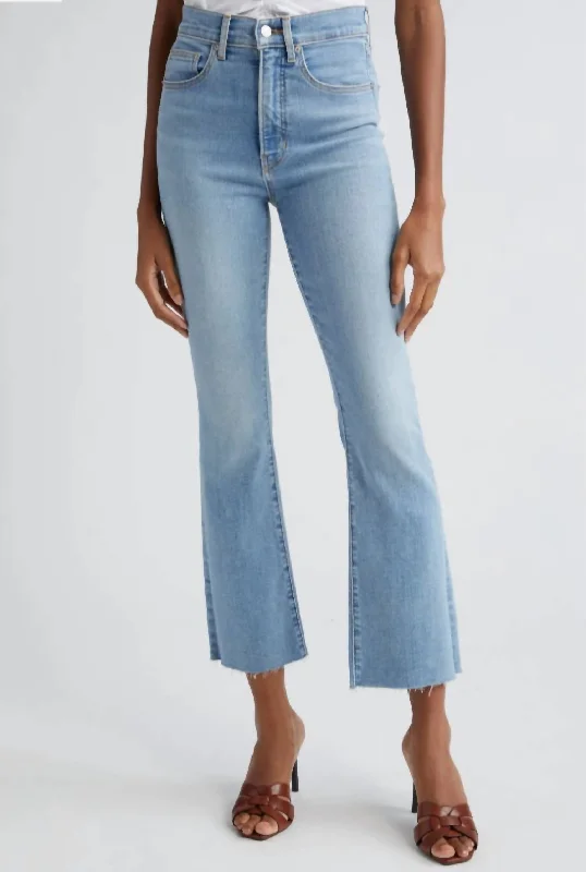 Carolina Ankle Skinny Flare Jeans In Nova