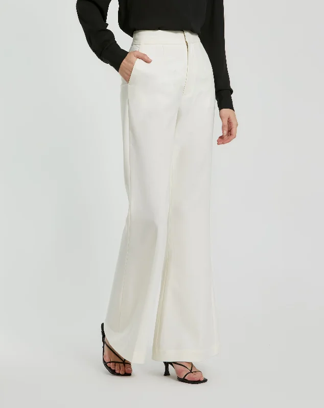 Classic Crepe Flared Leg Trouser Pant