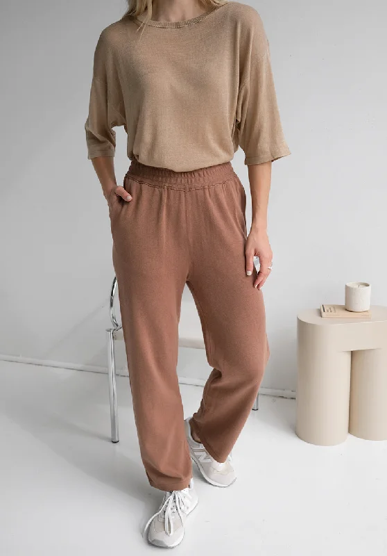 Miann & Co Womens - Stevie Wide Leg Knit Pants - Café Au Lait