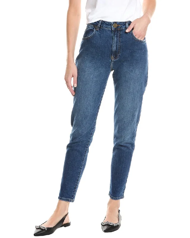 One Teaspoon Legends Power Blue High Waist Mom Jean