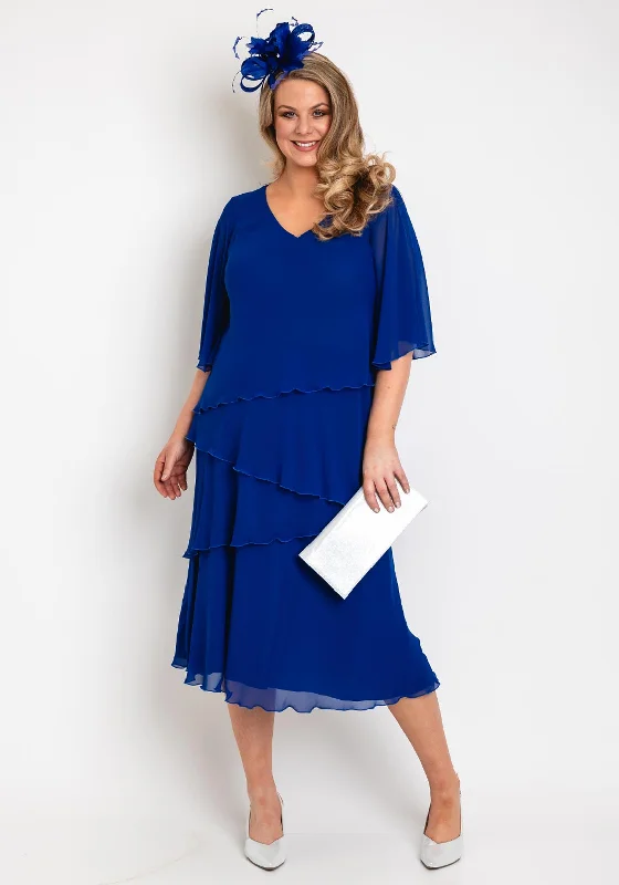 Tulle dress – Dress made with soft, voluminous tulle fabric, often worn for formal occasions or as part of a bridal outfit.Allison Chiffon Layered Top & Skirt Two Piece, Royal Blue