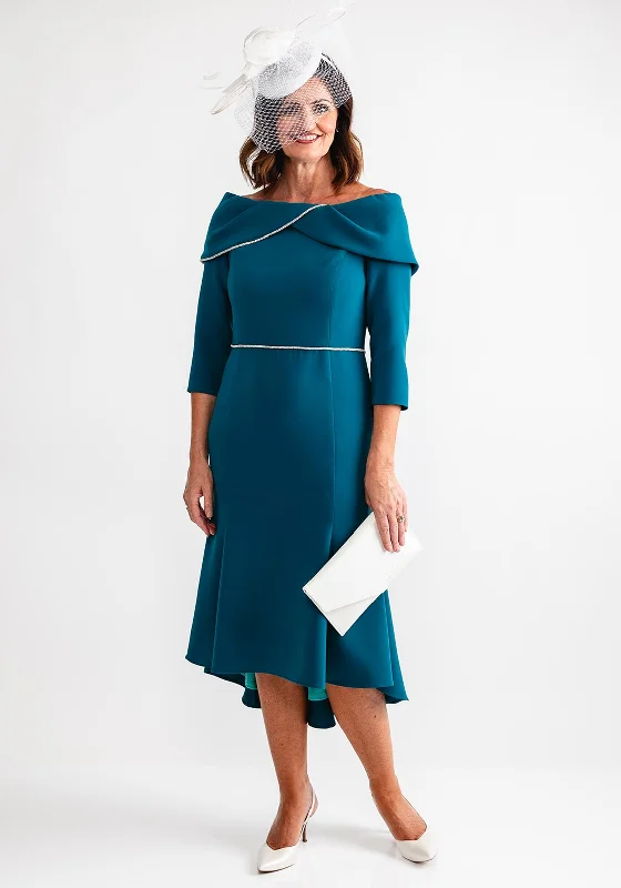 Slip dress – Simple, silky dress with spaghetti straps, resembling a slip, often worn casually or for evening wear.Claudia C Beethoven Cowl Neck Fishtail Dress, Green