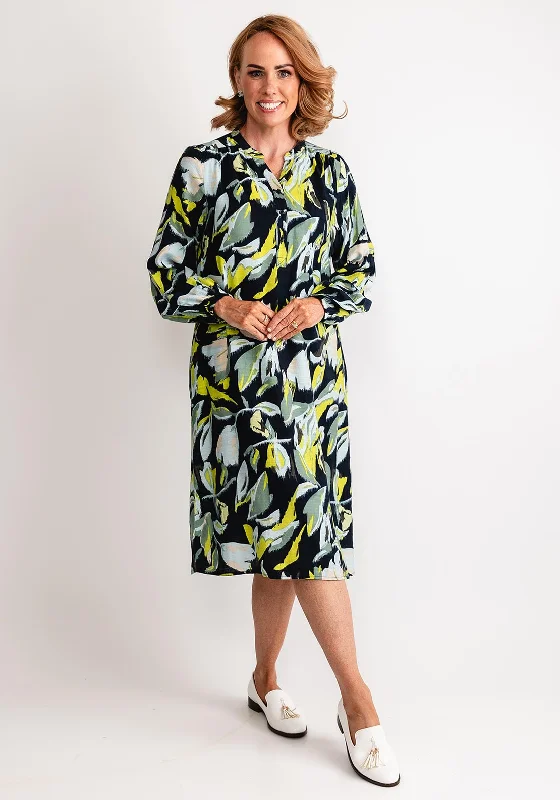 Wrap dress – Dress that wraps around the body and ties at the waist, creating a flattering and adjustable fit.Fransa Ariana Floral Shirt Dress, Navy