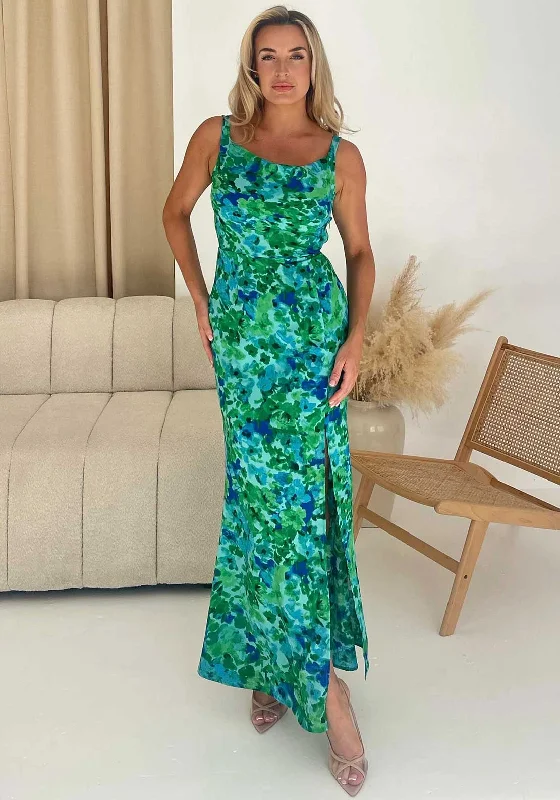 Mini dress – Short dress that usually ends above the knee, often casual or party wear.Girl In Mind Harper Cowl Neck Slip Maxi Dress, Green