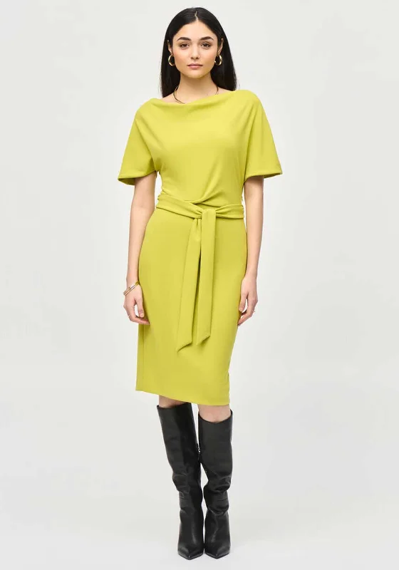 Shift dress – Loose, straight-cut dress that doesn't define the waist, offering a more relaxed fit.Joseph Ribkoff Boat Neck Pencil Dress, Wasabi Green