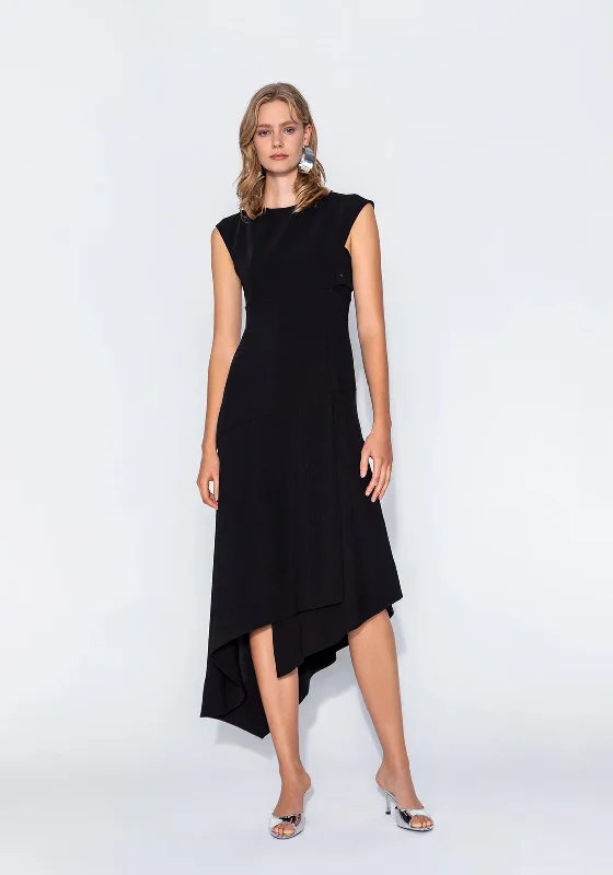 Shift dress – Loose, straight-cut dress that doesn't define the waist, offering a more relaxed fit.Kameya Studded Cross Over Back Maxi Dress, Black