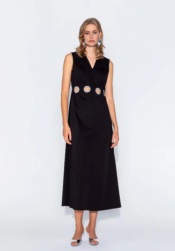 Bodycon dress – Tight-fitting dress that hugs the body and emphasizes curves.Kameya Cut-Out Detail Maxi A-Line Dress, Black