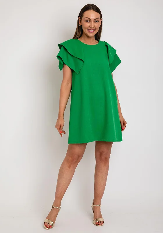 Pencil skirt – Tight-fitting skirt that hugs the body and usually falls to or just below the knee.The Sofia Collection Frill Sleeve Shift Mini Dress, Green