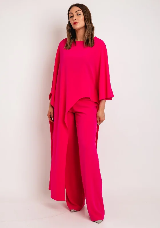 Off-the-shoulder dress – Dress with sleeves or straps that sit below the shoulders, exposing the upper arms.Laura Bernal Asymmetric Top & Wide Leg Trouser Two-Piece, Pink