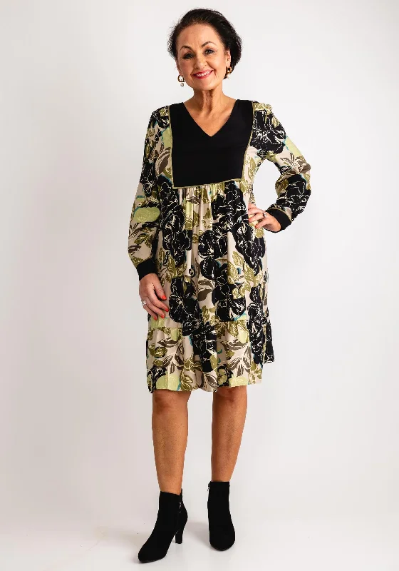 Cocktail dress – Dress typically worn for semi-formal events, often knee-length or slightly above.Masai Naihati A Line Knee Length Dress, Loden Green