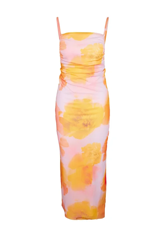 Cocktail dress – Dress typically worn for semi-formal events, often knee-length or slightly above.Noisy May Aubrey Open Back Maxi Dress, Cherry Blossom