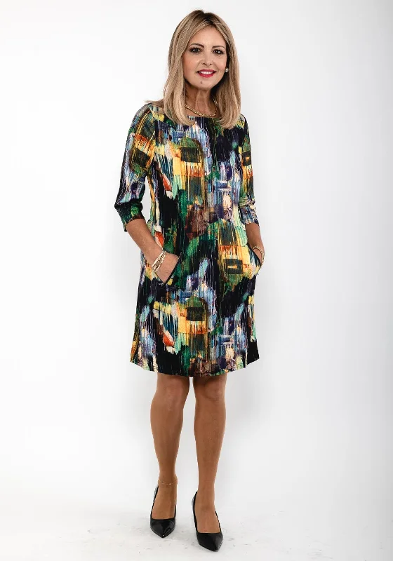 Mini skirt – Very short skirt, typically above the knee.Seventy1 Paint Inspired Print Mini Dress, Navy Multi