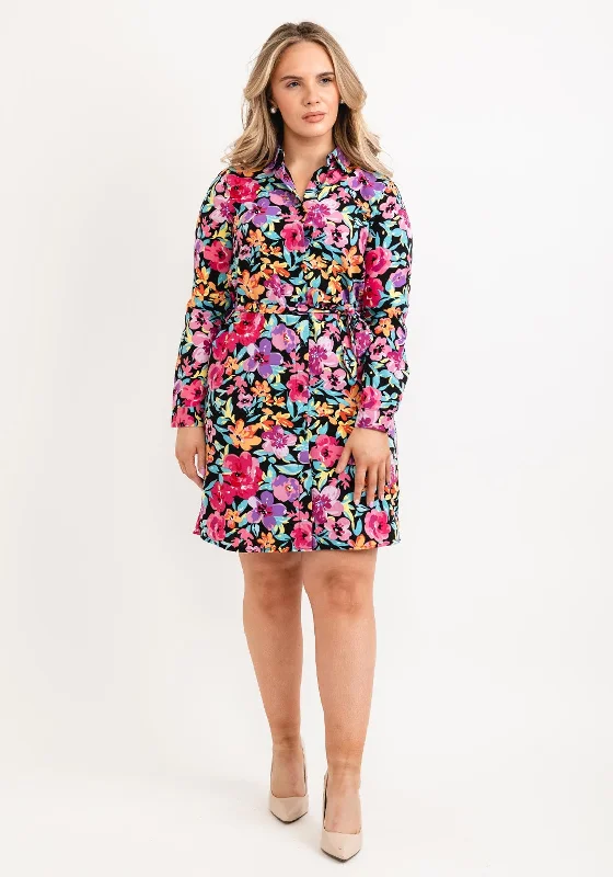 Floral skirt – Skirt featuring a floral pattern, perfect for a feminine and fresh style.Seventy1 Bright Floral Mini Shirt Dress, Multi