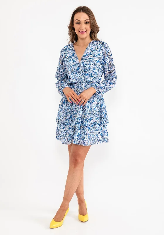 Balloon skirt – Skirt that is voluminous at the bottom and gathered at the waist for a dramatic effect.Seventy1 One Size Ditsy Floral Mini Dress, Blue