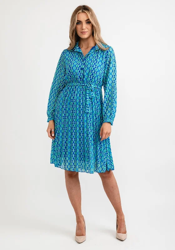 Chiffon skirt – Lightweight, semi-sheer skirt made from chiffon fabric for a breezy and elegant look.Seventy1 One Size Vibrant Print Mini Dress, Blue & Green