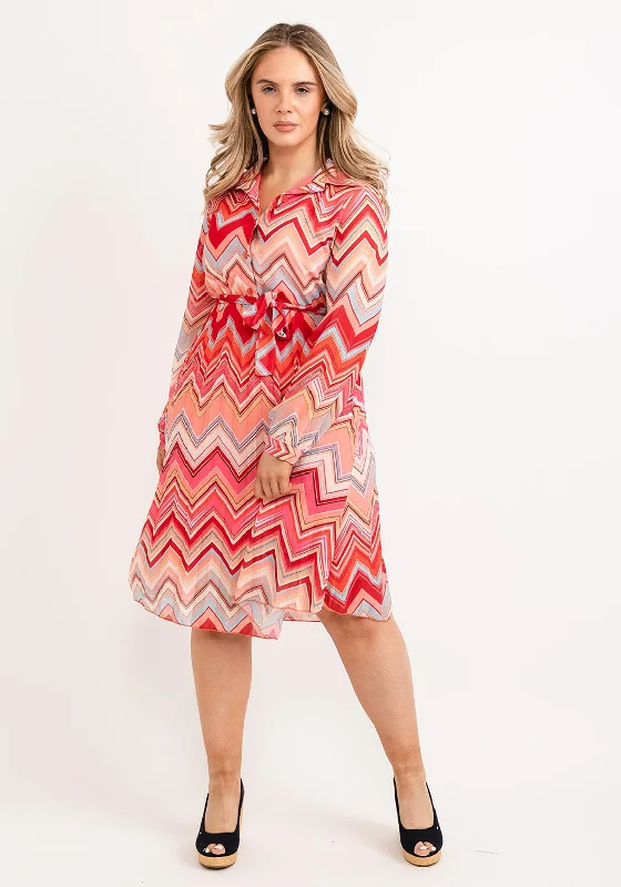 Cargo skirt – Skirt with utility-style pockets, similar to cargo pants.Seventy1 One Size Zig Zag Pleated Mini Dress, Pink Multi