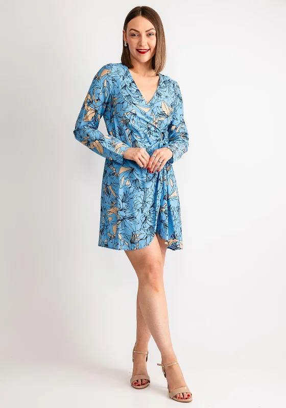 Slip skirt – A silky or satin skirt that mimics a slip dress, often worn for a smooth, elegant look.Vero Moda Abri Print Mini Wrap Dress, Little Boy Blue