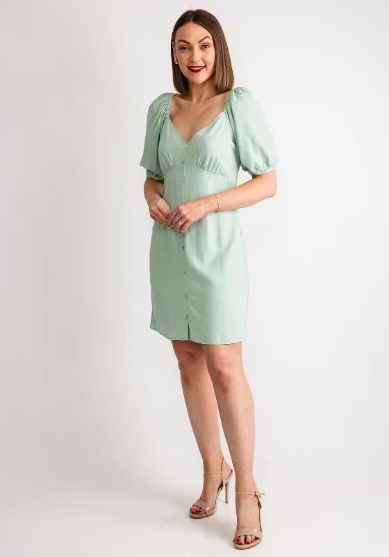 Slip skirt – A silky or satin skirt that mimics a slip dress, often worn for a smooth, elegant look.Vero Moda Mymilo Linen Blend Button Mini Dress, Silt Green