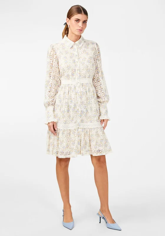 Sheath dress – Form-fitting dress that hugs the body and typically hits just above or at the knee.Y.A.S Sasta Floral Lace Shirt Dress, Star White