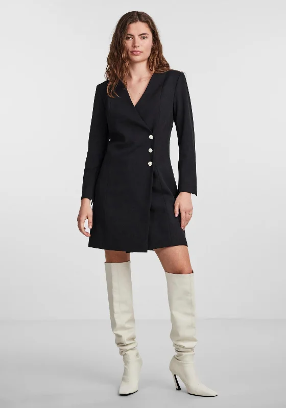 Pencil skirt – Tight-fitting skirt that hugs the body and usually falls to or just below the knee.Y.A.S Orliana Mini Blazer Dress, Black