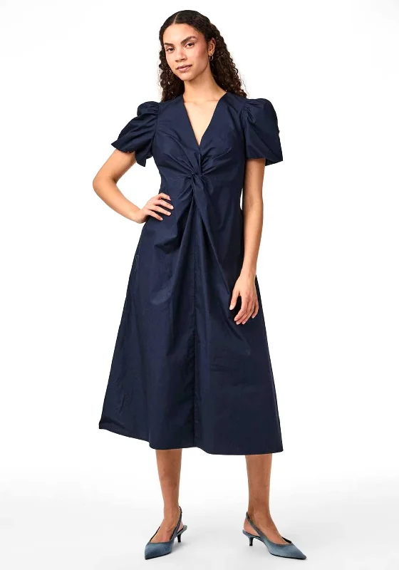 Maxi dress – Long dress that typically reaches the ankles or floor, offering a flowing and elegant look.Y.A.S Stray Midi Dress, Navy Blazer