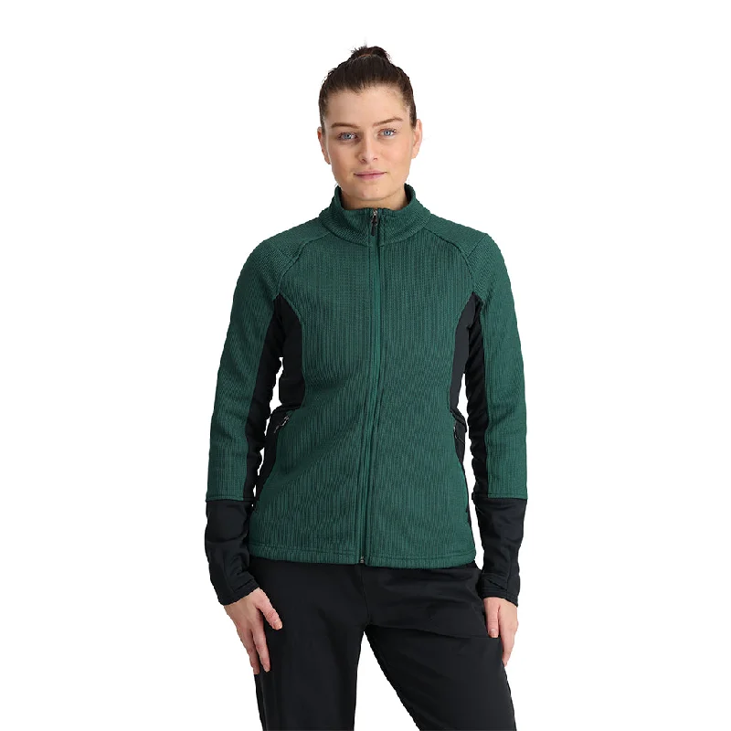 Reflective – Includes reflective elements for visibilityWomens Bandita Full Zip - Cypress Green