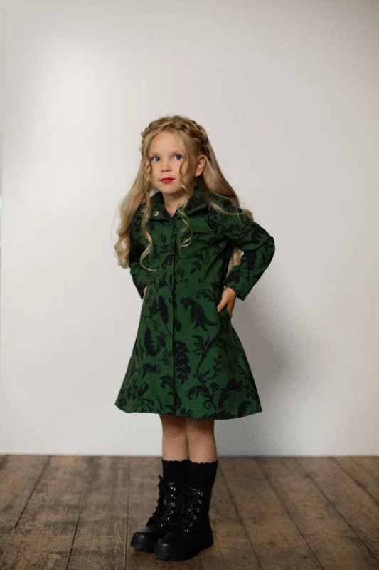 Breathable – Allows airflow, keeps you coolForest Green Coat for Girls | 'Forest Flower'