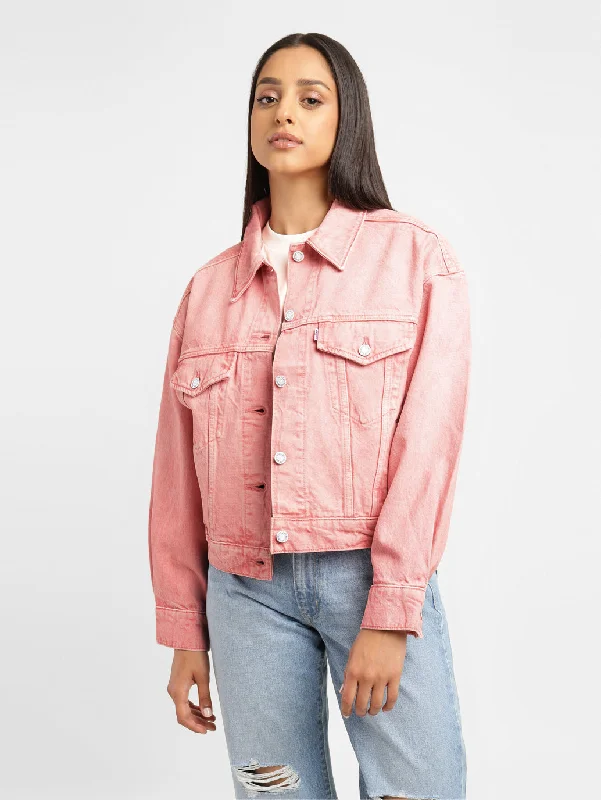 Oversized – Loose, relaxed fitLevi's x Deepika Padukone Solid Peach Spread Collar Jacket