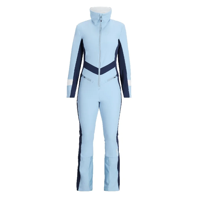 Biker-style – Leather or faux-leather, rugged designWomens Origin Softshell Suit - Blue Drift