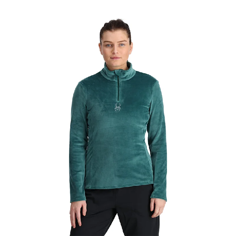 Slim fit – Tailored fit, form-fittingWomens Shimmer Bug Half Zip - Cypress Green