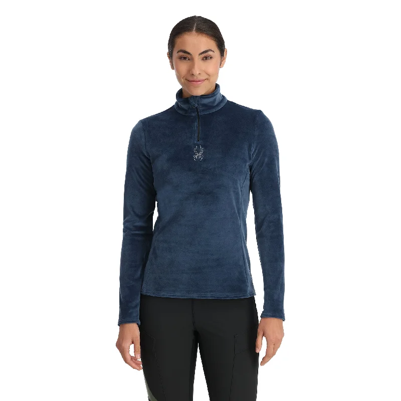 Reflective – Includes reflective elements for visibilityWomens Shimmer Bug Half Zip - True Navy