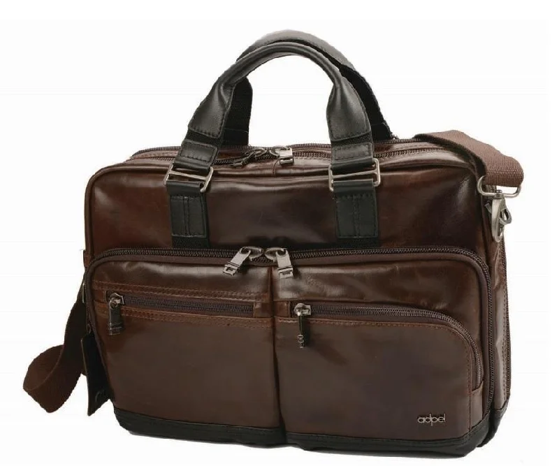 Adpel Oslo 15.4"Leather Laptop Bag | Brown