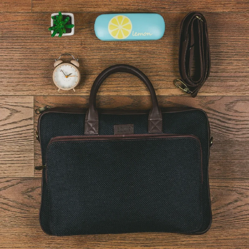 Jet Black Laptop Bag