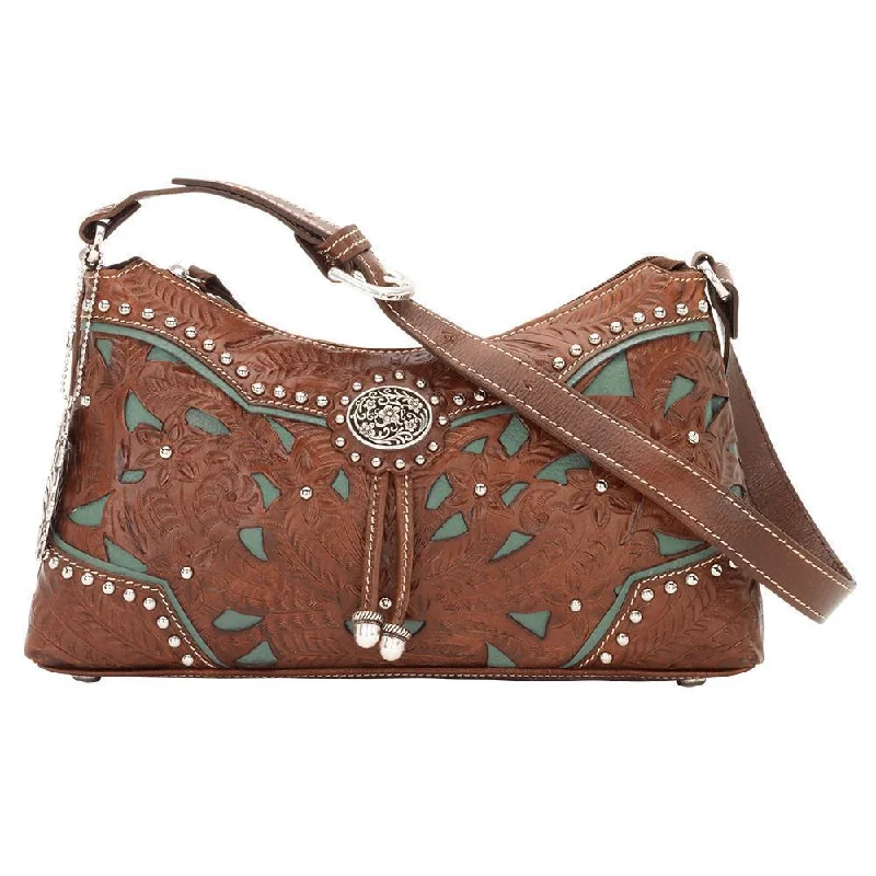 Lady Lace Zip-Top Shoulder Bag