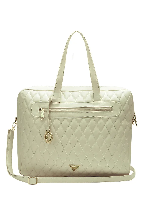 Lavie Signature Arizona Large Off White Womens Laptop Bag