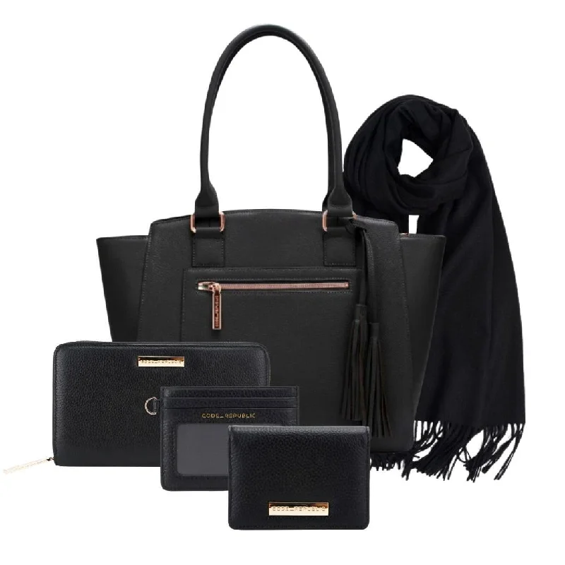 LISA DESIGNER LAPTOP HANDBAG | BLACK LEATHER | [LIMITED EDITION BUNDLE]