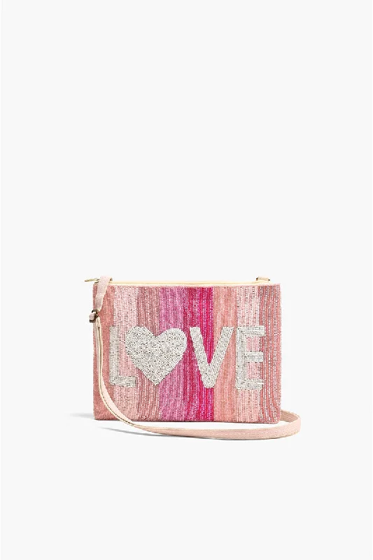 Love Top Zip Clutch