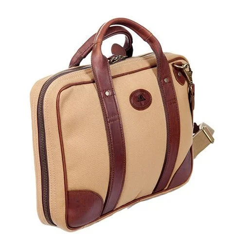 Melvill & Moon Leather Single Sleeve Laptop Bag | Khaki