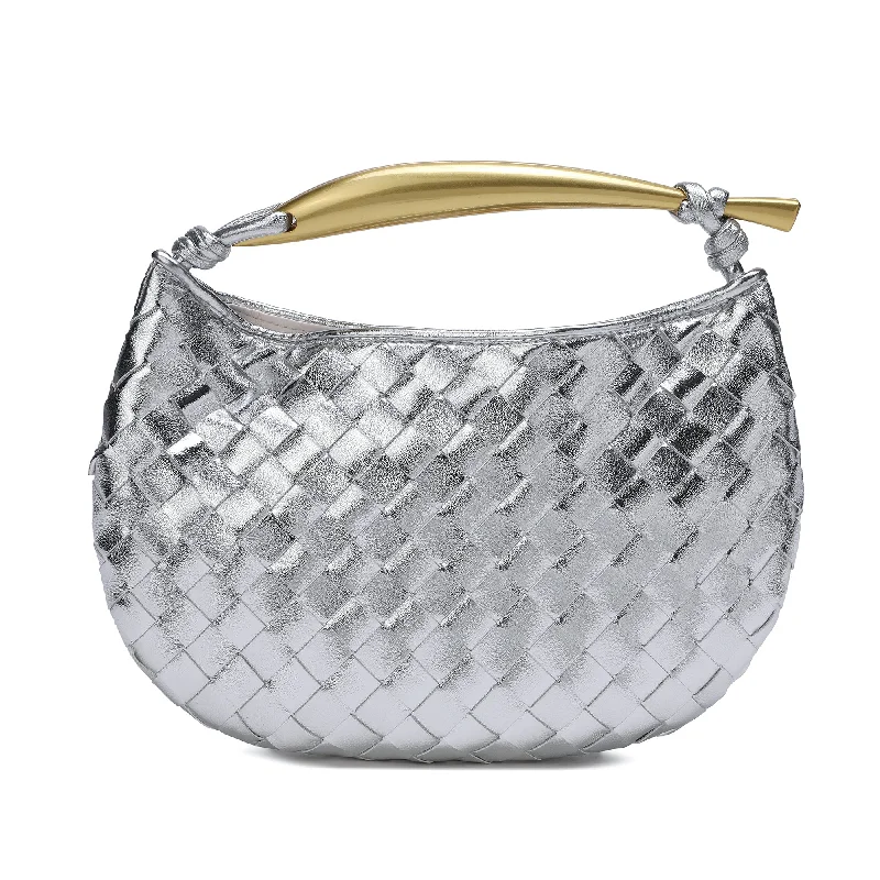 Tiffany & Fred Woven Leather Top-Handle Bag/Clutch