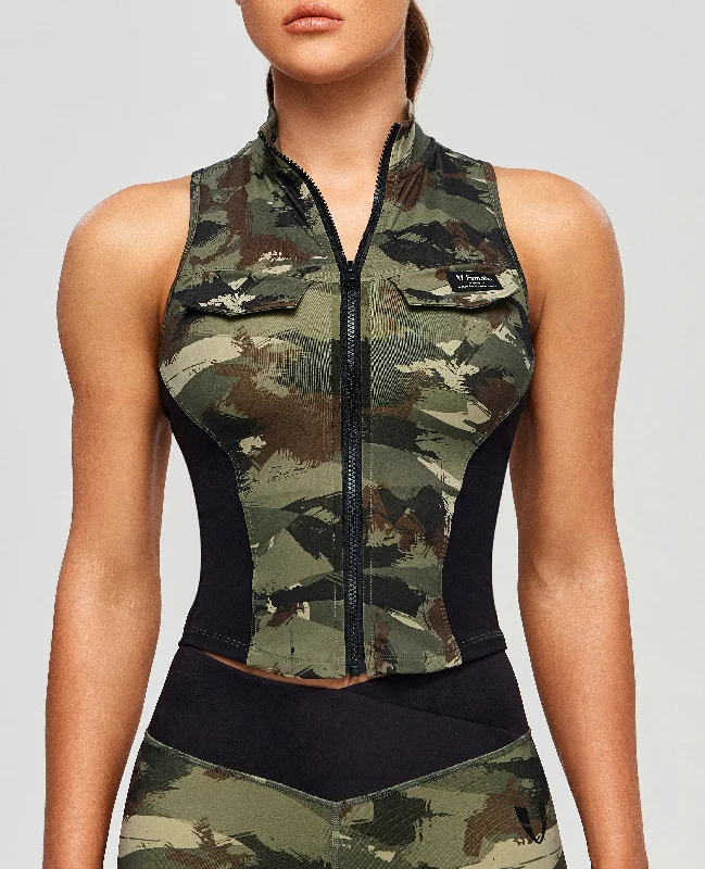 Blazer vest – Tailored vest with a formal, structured fitArmy Abs Tank - Abstract Camo