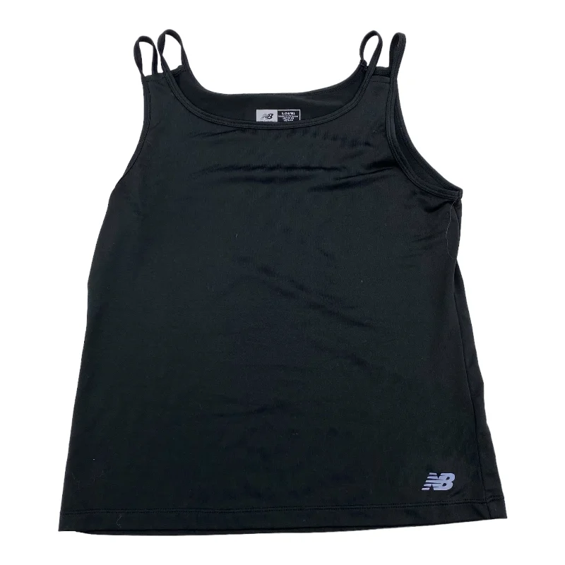 Cowl neck vest – Vest with a draped, loose-fitting neck for added styleBLACK ATHLETIC TANK TOP by NEW BALANCE Size:L