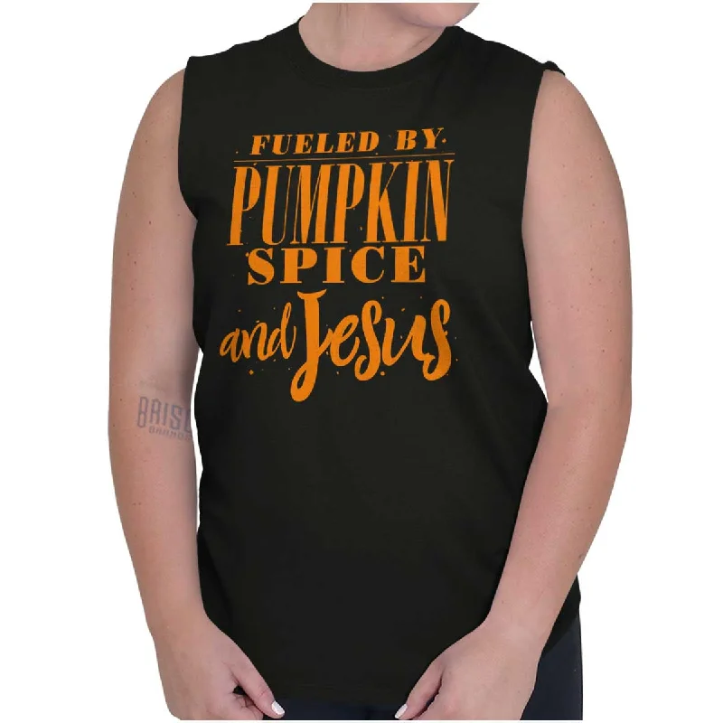 Athletic vest – Sporty, performance-focused vest, often made of breathable or moisture-wicking fabricFueled by PSLs and Jesus Sleeveless T Shirt