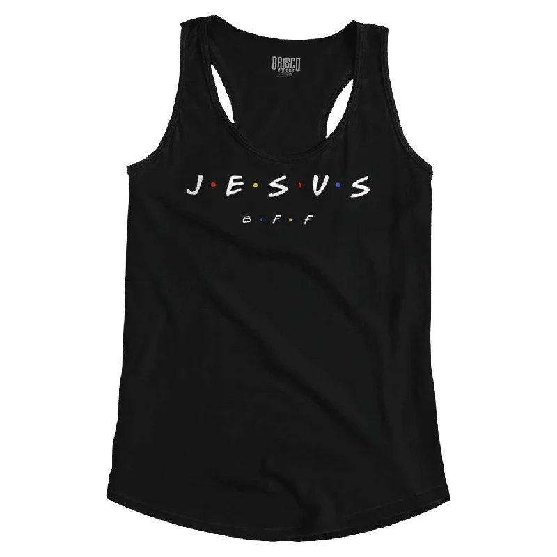 Hippie-style vest – Bohemian-inspired vest, often with fringe or ethnic patternsJesus Christ BFF Racerback