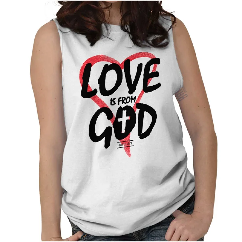 Blazer vest – Tailored vest with a formal, structured fitLove is From God Sleeveless T-Shirt