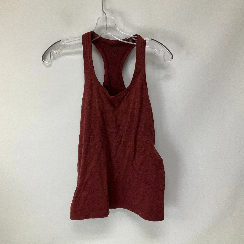 Athletic vest – Sporty, performance-focused vest, often made of breathable or moisture-wicking fabricRed Athletic Tank Top Lululemon, Size 8