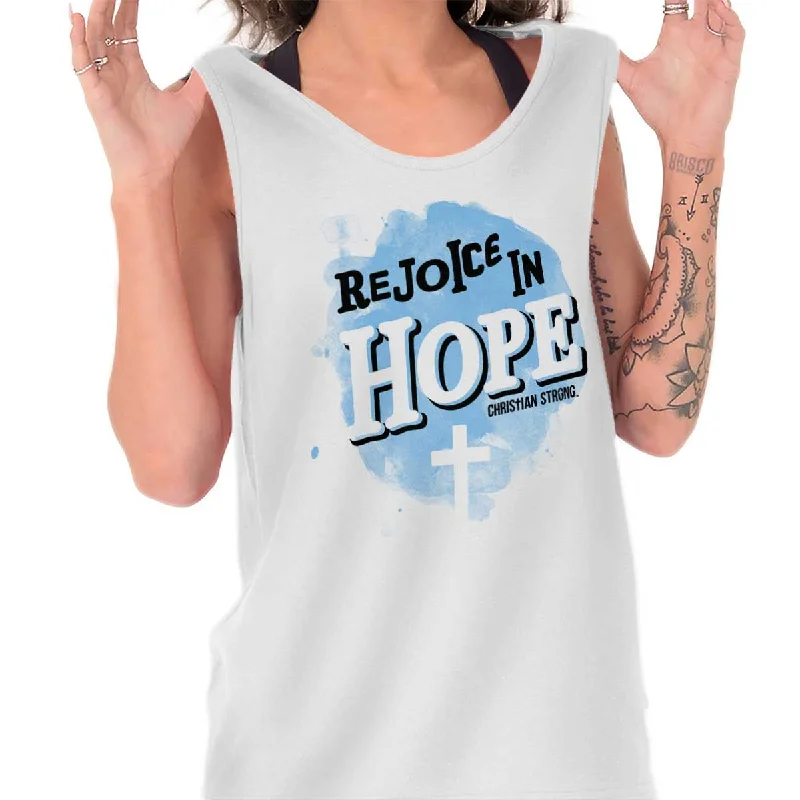 Hooded vest – Vest with an attached hood for extra warmth and styleRejoice in Hope Tank Top