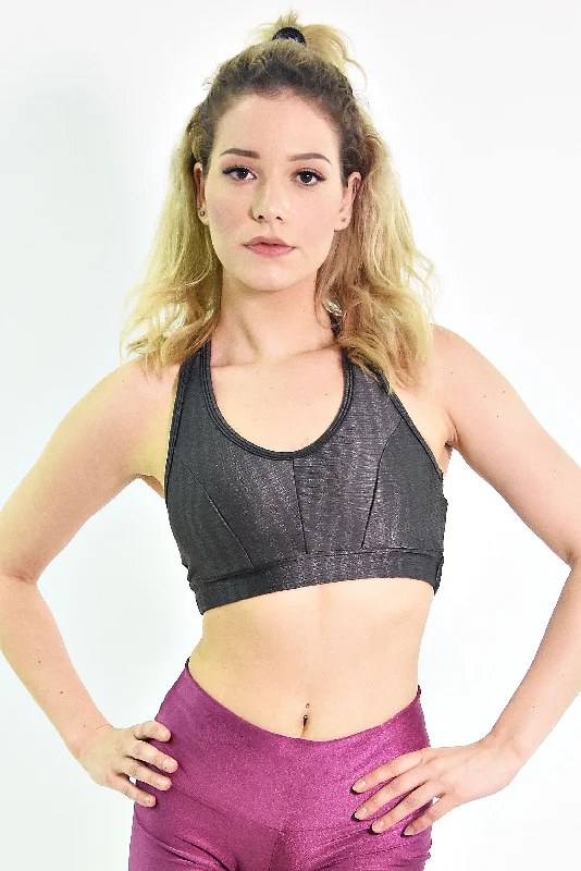 Push-up sports bra – Sports bra with added padding or structure to lift and shape the bust, providing extra support.Arpoador Bra - Oregon  Grey