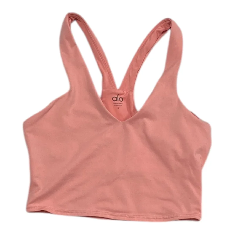 Criss-cross strap sports bra – Sports bra with straps that cross over at the back, providing extra support and a stylish look.Athletic Bra By Alo In Pink, Size: S