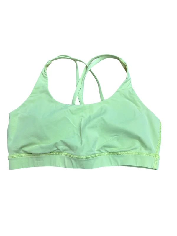 Back-closure sports bra – Sports bra with a hook-and-eye closure at the back for adjustable fit and ease of wear.Athletic Bra By Lululemon In Yellow, Size: 10