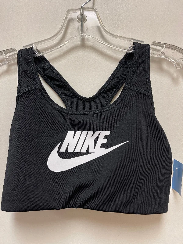 Back-closure sports bra – Sports bra with a hook-and-eye closure at the back for adjustable fit and ease of wear.Athletic Bra By Nike Apparel In Black, Size: M